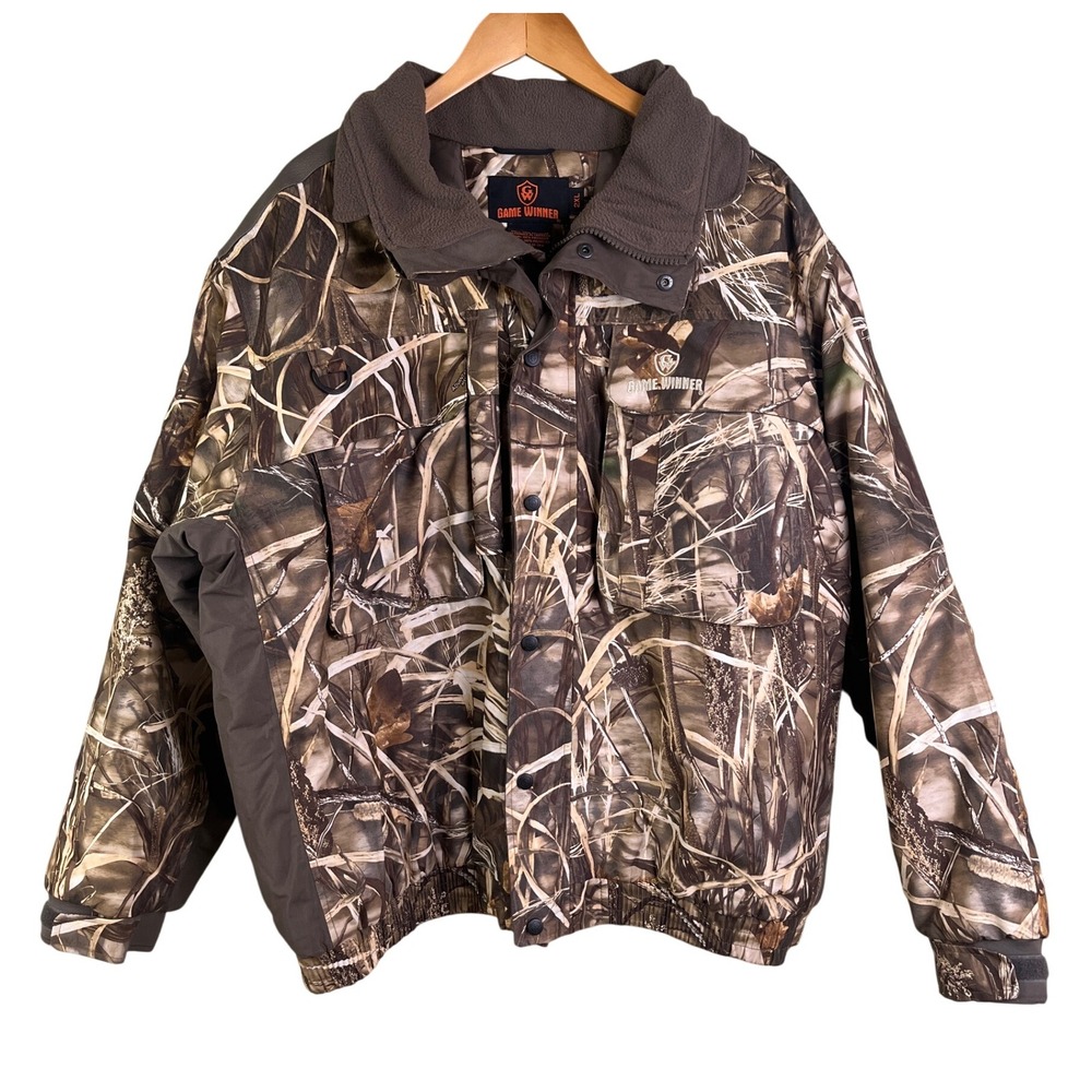 Game Winner Advantage Max 4 Camo Heavy Insulated Multi Pocket‎ Jacket Coat 2XL
